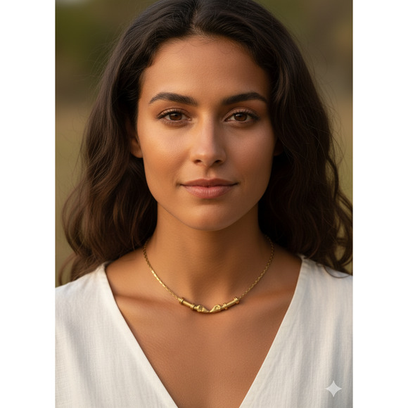 Monet Etruscan Cobra Chain Vintage 2 Rams Heads Signed 1970s - Picture 5 of 10